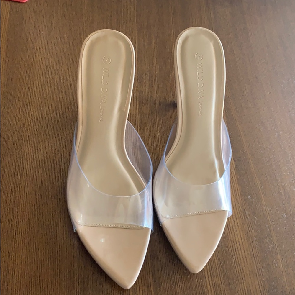 New Clear nude heels
